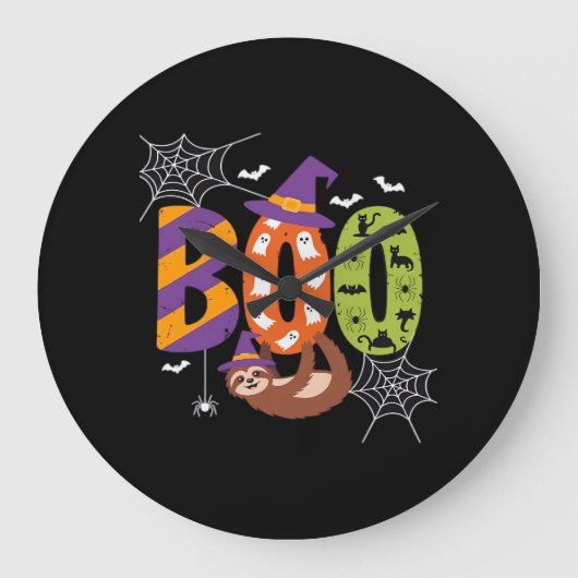 Halloween Sloth Boo Lazy Essential T-shirt Grote Klok (Voorkant)