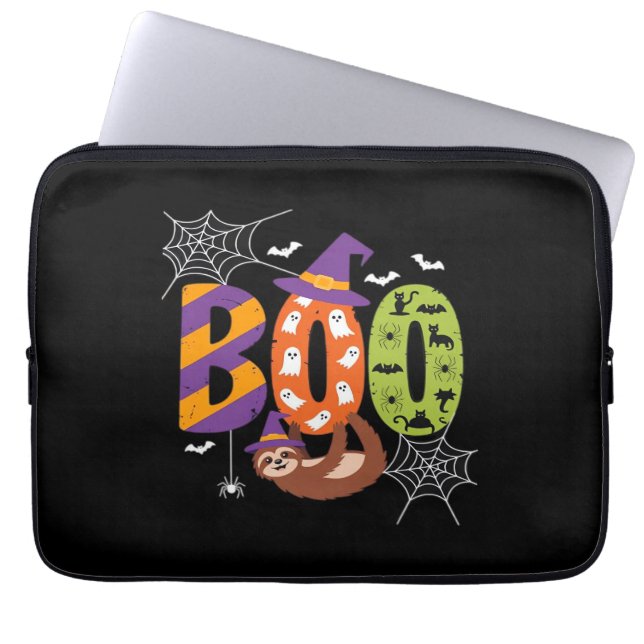 Halloween Sloth Boo Lazy Essential T-shirt Laptop Sleeve (Voorkant)