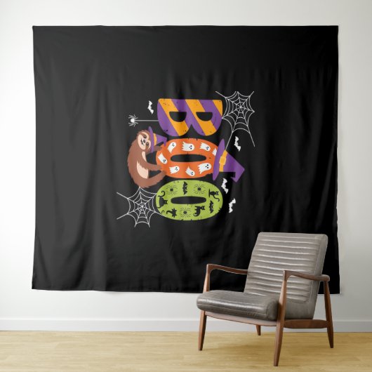 Halloween Sloth Boo Lazy Essential T-shirt Wandkleed (In Situ (horizontaal))