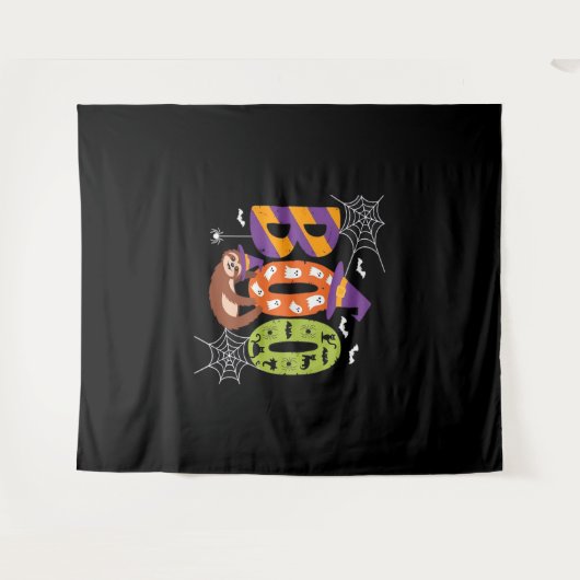 Halloween Sloth Boo Lazy Essential T-shirt Wandkleed (Voorkant (horizontaal))