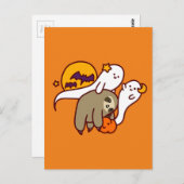 Halloween Sloth Briefkaart (Voorkant / Achterkant)