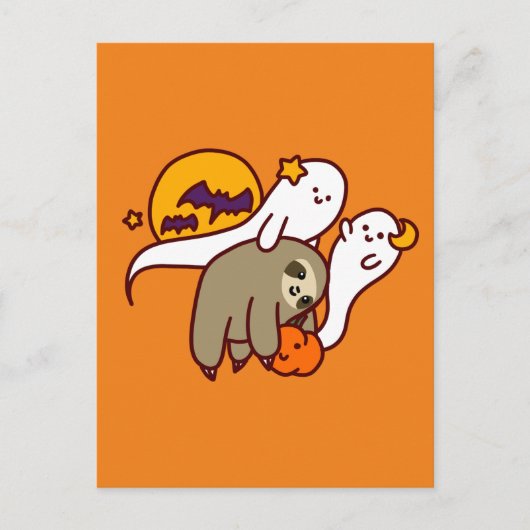 Halloween Sloth Briefkaart (Voorkant)