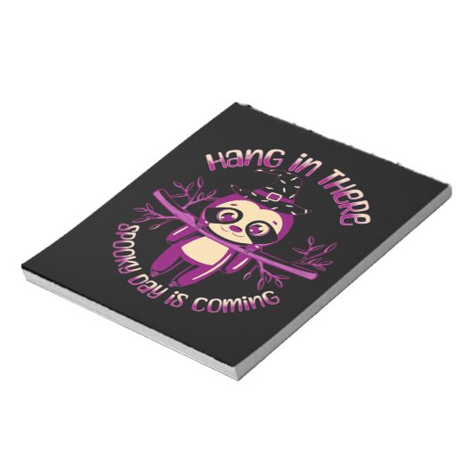 Halloween Sloth (ver.1) Classic T-Shirt Notitieblok (Gedraaid)