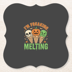 Halloween Smeltend Ijs Kartonnen Onderzetters