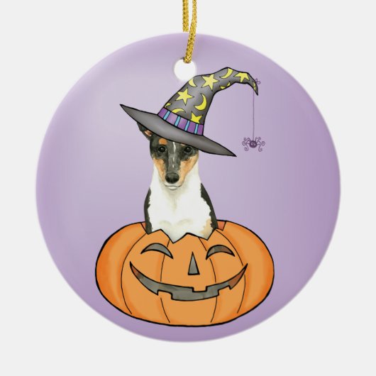 Halloween Smooth Collie Keramisch Ornament (Voorkant)