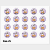 Halloween Smooth Collie Ronde Sticker (Vel)