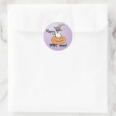 Halloween Smooth Collie Ronde Sticker (Tas)