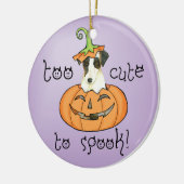 Halloween Smooth Fox Terrier Keramisch Ornament (Links)
