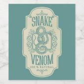 Halloween Snake Venom Wijn Etiket (Enkel label)
