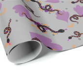 Halloween snakes_gray cadeaupapier (Rol Hoek)