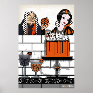 Halloween Sneeuwwitje gif en cake poster