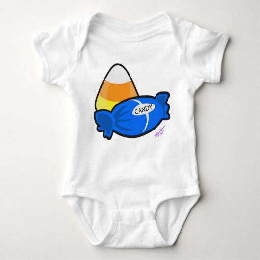 Halloween Snoep Baby Creeper Romper (Voorkant)