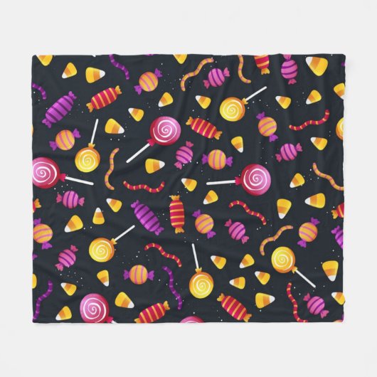 Halloween snoep fleece deken (Voorkant (Horizontaal))