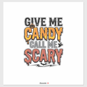 Halloween Snoep Geef Me Snoep Bel Me Bang_1 Sticker