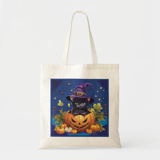 Halloween Snoep Kat Gepersonaliseerde Budget Tas (Voorkant)