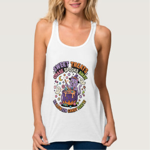 Halloween Snoep Ketel Griezelige Behandelingen Tanktop