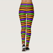 Halloween Snoep Kleuren gestreept kostuum Leggings (Achterkant)