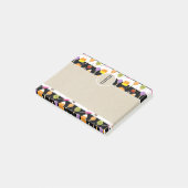 Halloween Snoep Kraft Rustic Monogram Initiaal Post-it® Notes (Schuin)