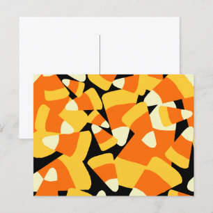 Halloween Snoep Mais Naadloos Patroon Briefkaart