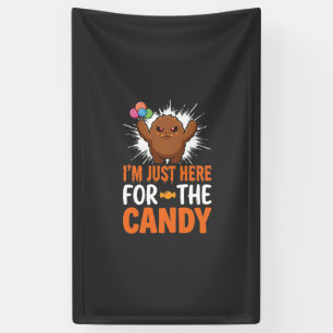 Halloween Snoep Monster Citaat Ontwerp Spandoek