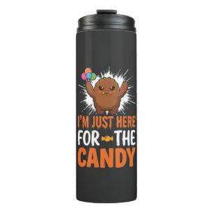 Halloween Snoep Monster Citaat Ontwerp Thermosbeker