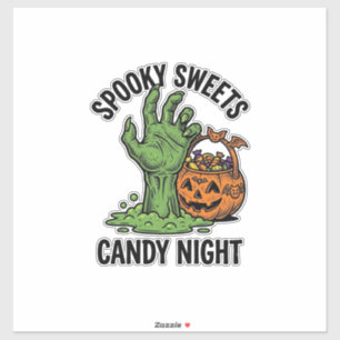 Halloween Snoep Monster Vintage Griezels Behandeli Sticker