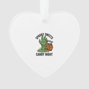 Halloween Snoep Monster Vintage Griezelsnoep Grafi Ornament