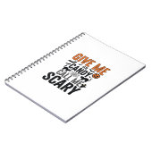 Halloween Snoep of Noem me eng Vintage Grafisch_1 Notitieboek (Linkerzijde)