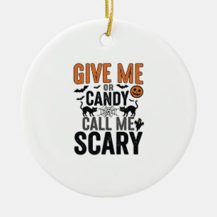 Halloween Snoep of Noem me Schattig Vintage Grafis Keramisch Ornament