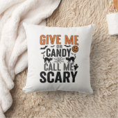 Halloween Snoep of Noem me Schattig Vintage Grafis Kussen (Deken)
