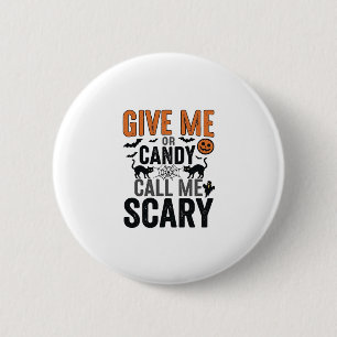 Halloween Snoep of Noem me Schattig Vintage Grafis Ronde Button 5,7 Cm