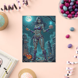 Halloween Snoep of Zombie Vriendin met Hersens Acryl Uitnodigingen
