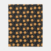 Halloween Snoep Pumpkin Bucket Pattern Fleece Deken (Voorkant)