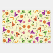 Halloween Snoep Pumpkin & Witch's Pet 2 Inpakpapier Vel (Voorkant 2)