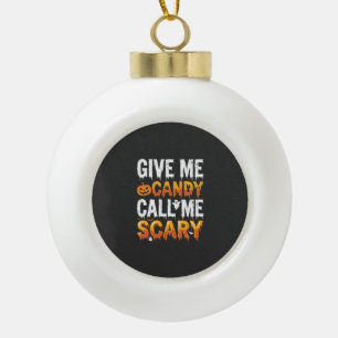 Halloween Snoep Schrikbarend Spook Ontwerp_1 Keramische Bal Ornament