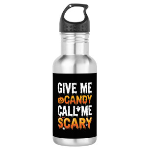 Halloween Snoep Schrikbarend Spook Ontwerp_1 Waterfles