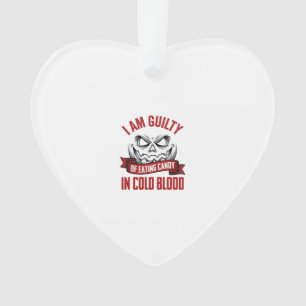 Halloween Snoep Schuldige Vintage Pompoen Ontwerp_ Ornament