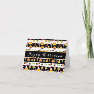 Halloween Snoep & snoep Vouwnotitie Kaart