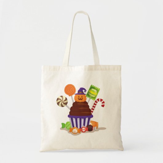 Halloween Snoep Trick or treat Canvas tas (Voorkant)