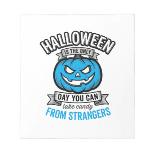 Halloween Snoep Van Vreemden Vintage Pompoen Ontwe Notitieblok