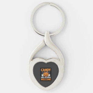 Halloween Snoep Verzamelaars Welkom Pompoen Vector Sleutelhanger