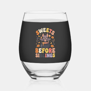 Halloween Snoepgoed Sibling Swap Wijnglas Zonder Voet