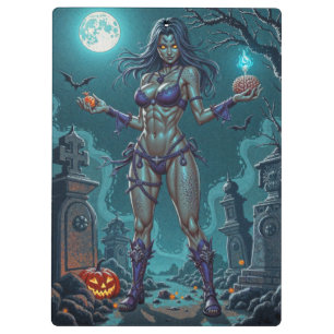 Halloween Snoepje of Zombie Vriendin met Hersenen Klembord