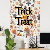 Halloween Snoepjes Poster (Thuiskantoor)