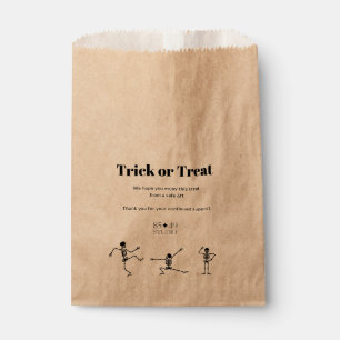 Halloween Social Distance met Logo Bedankzakje