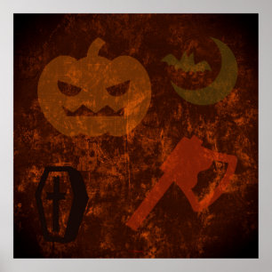 Halloween Sodd op Eerie Achtergrond Poster