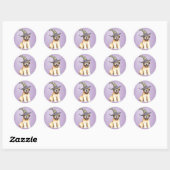 Halloween Soft Coated Wheaten Terrier Ronde Sticker (Vel)