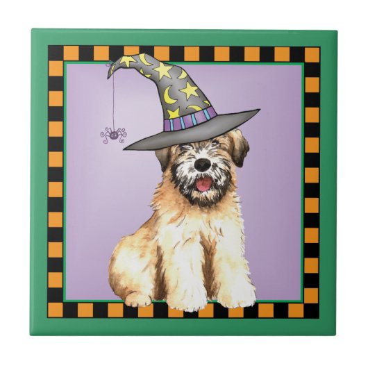 Halloween Soft Coated Wheaten Terrier Tegeltje (Voorkant)