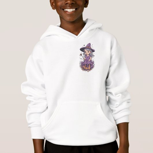 Halloween, sorcière 1 bébé, mignonne sorcière, vac (Devant)