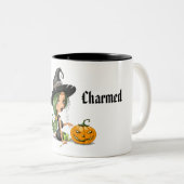 Halloween sorcière armée Mug (Devant droit)